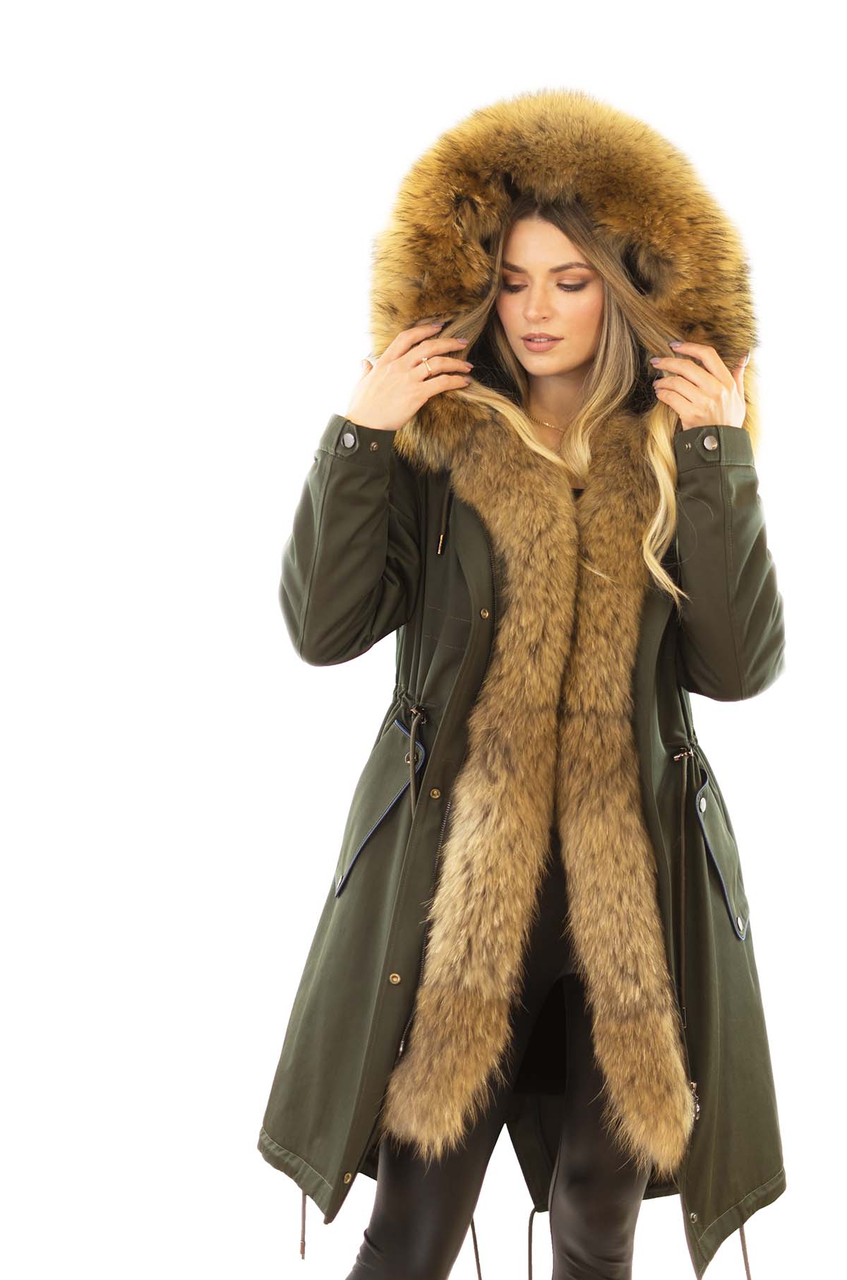 Damenparka mit Fell Finnraccoon Damenparka mit Fell XXLPelzkragen