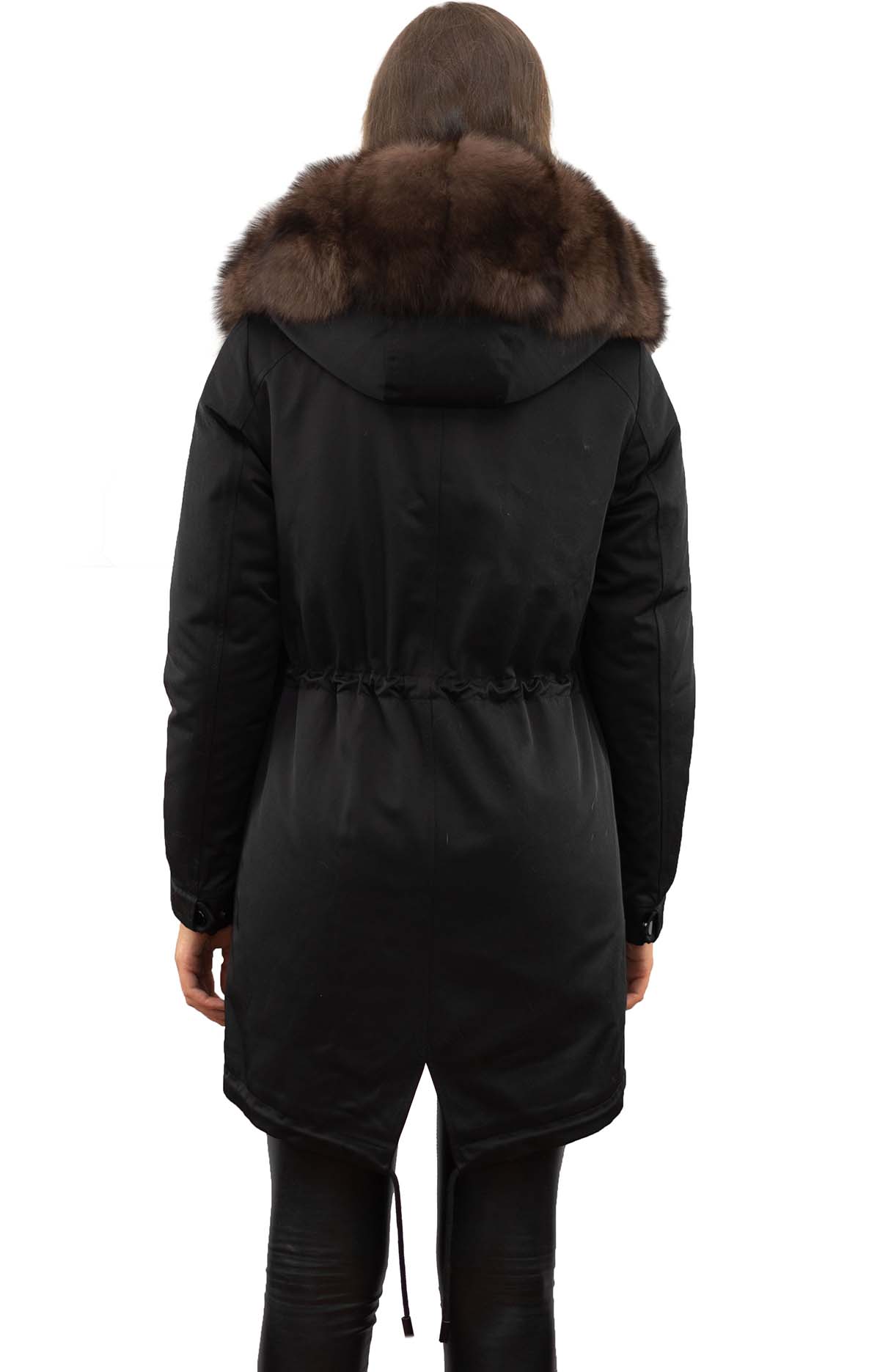 Glamorous Parka mit xxlpelzkragen Fuchs Innenfell Rex Kaninfell