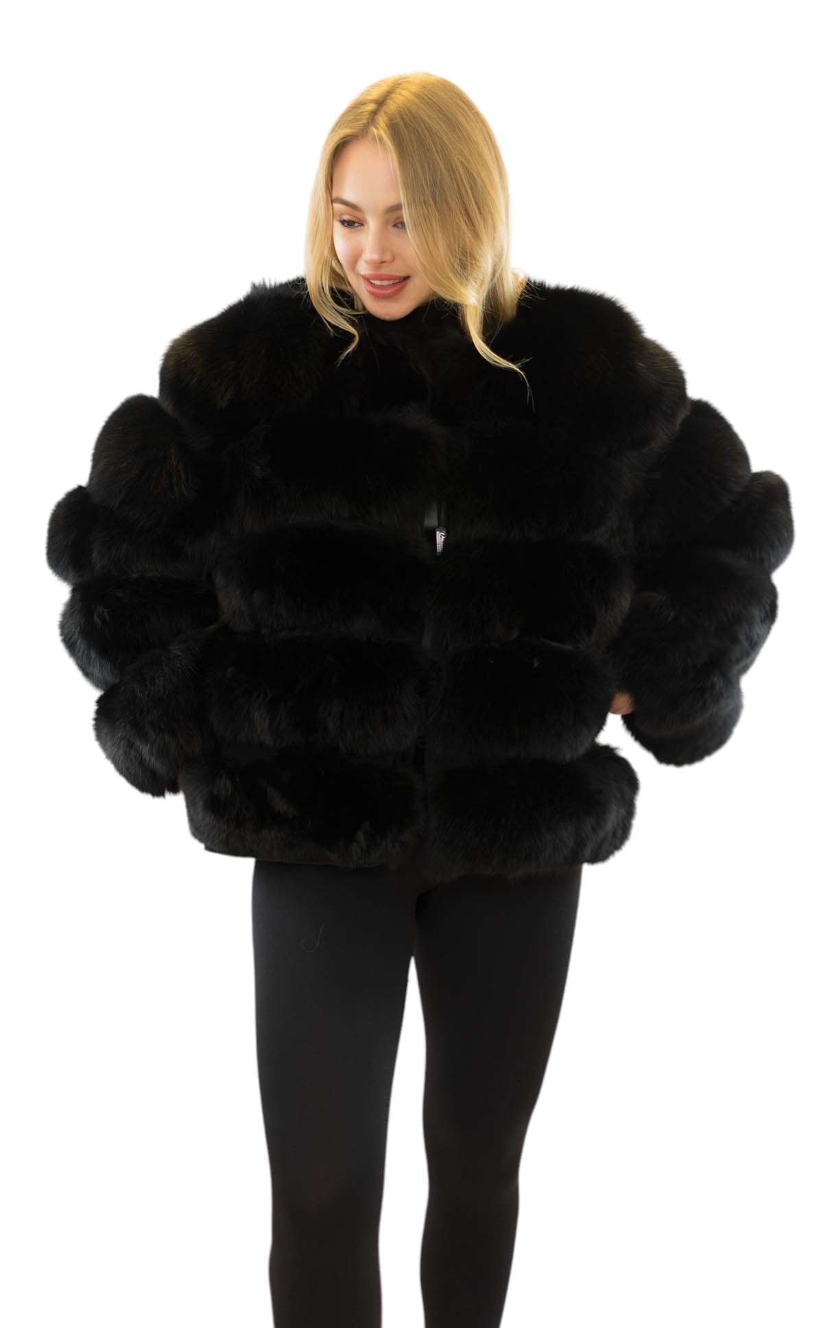 Pelzjacke aus Echtfell für Damen Elegante Fuchsjacke
