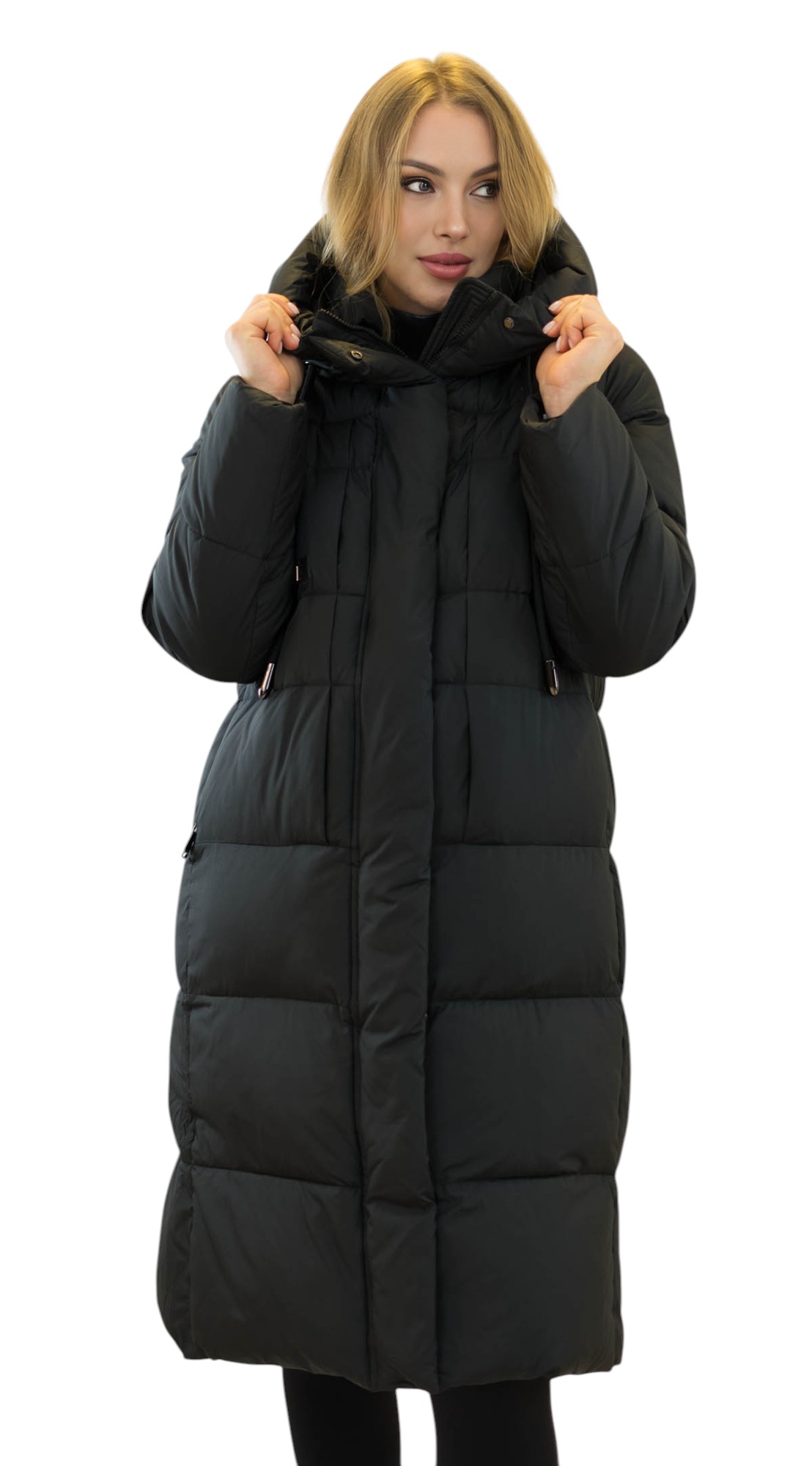 Winterparka Damenparka in Schwarz