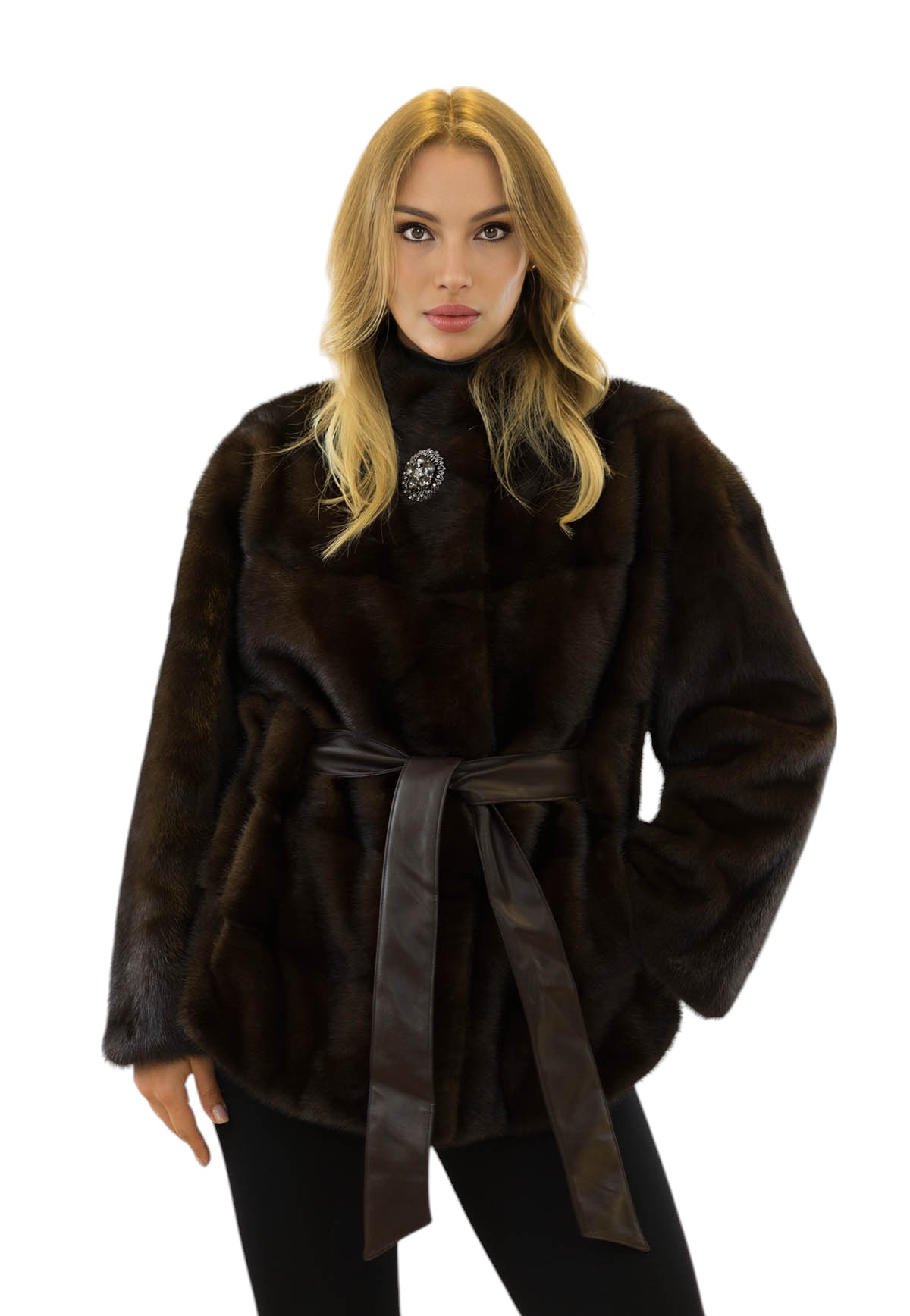 Echtfelljacke Maja City Style Braun