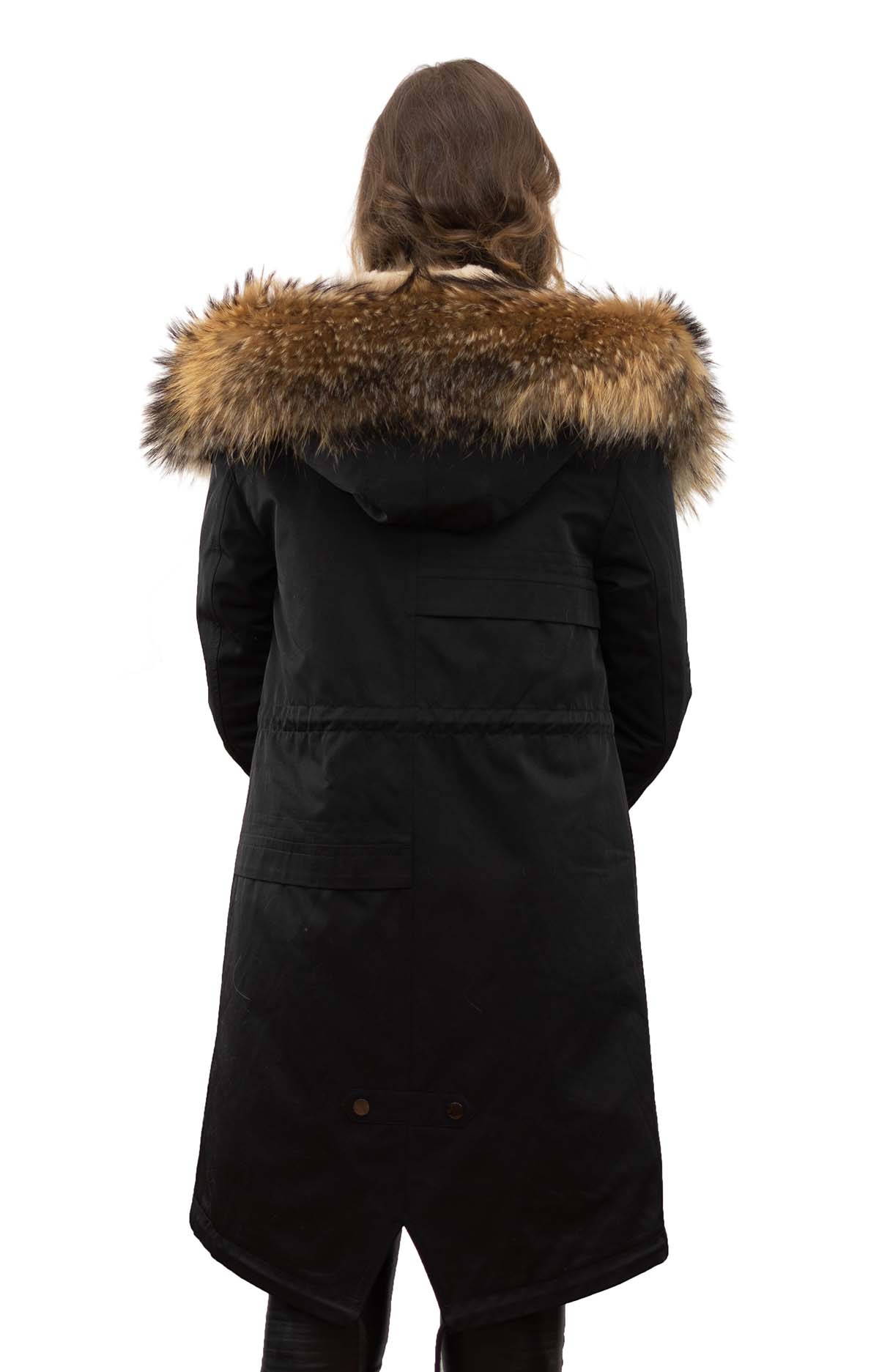 Parka Ria mit Echtfell XXL Pelzkragen